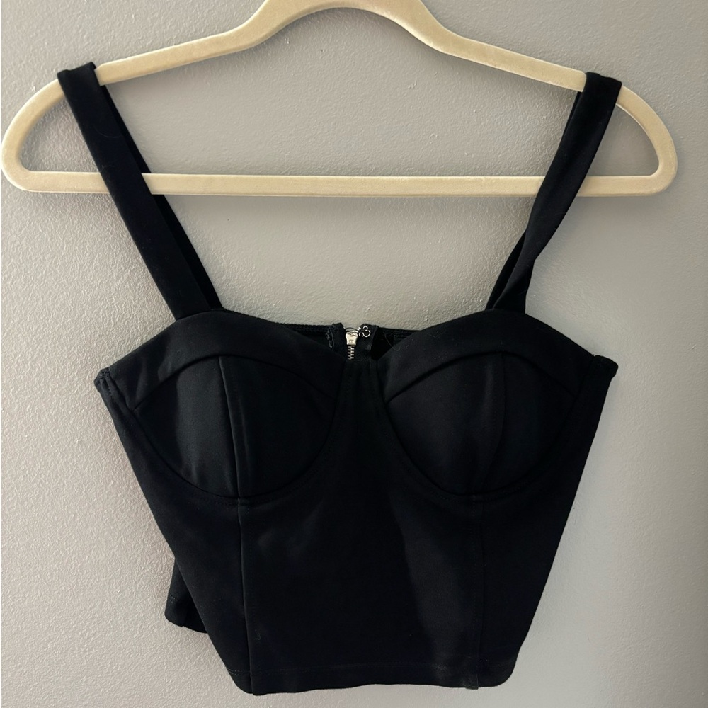 black cropped tank size M